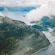 Large mountains with a body of water running between them